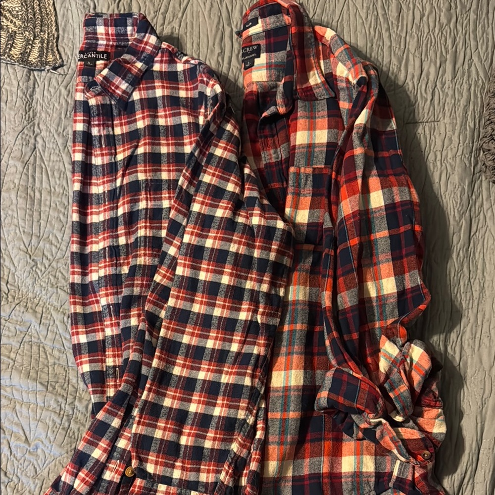 Men's JCrew Plaid Flannel Shirts